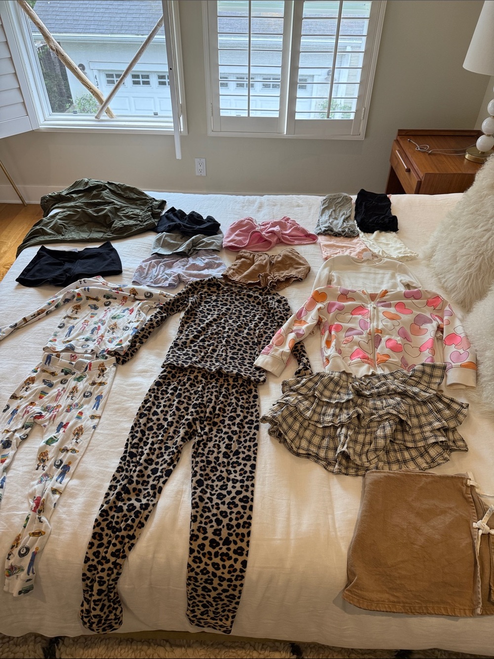 Zara Beige and Black Leopard Print Kids Pajama Set